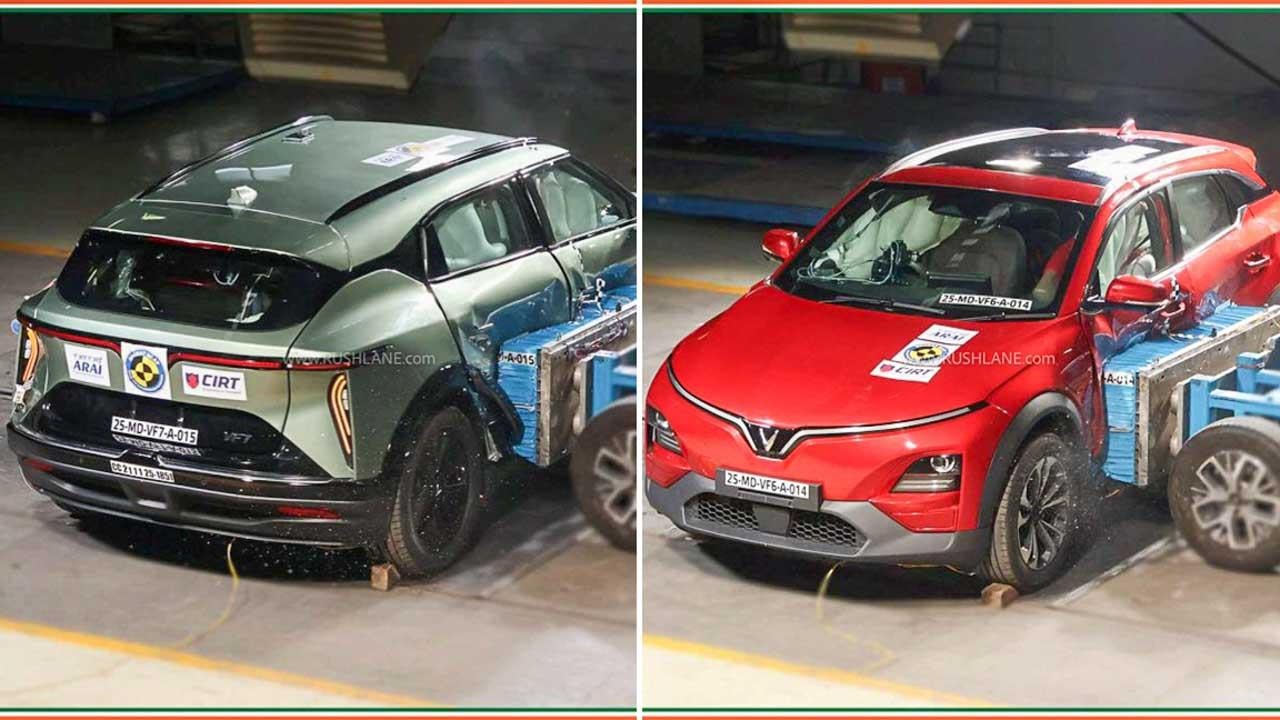 VinFast VF6 , VF7 đạt chuẩn an toàn cao trong các bài thử nghiệm va chạm - Ảnh 1. VinFast VF6 , VF7 đạt chuẩn an toàn cao trong các bài thử nghiệm va chạm - Ảnh 1.