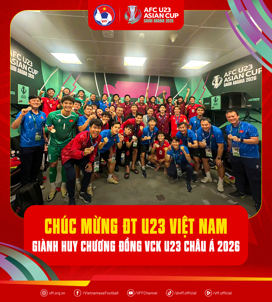 U23 Việt Nam về nước và nhận thưởng nóng sau huy chương đồng U23 châu Á 2026 - Ảnh 1.