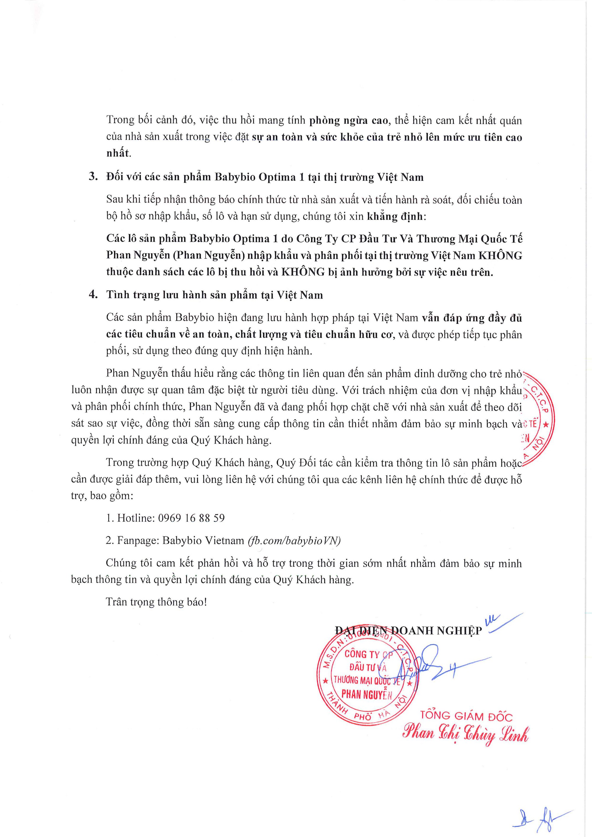 Sữa Babybio bị thu hồi ở Pháp , Phan Nguyễn khẳng định sản phẩm tại Việt Nam an toàn - Ảnh 3.