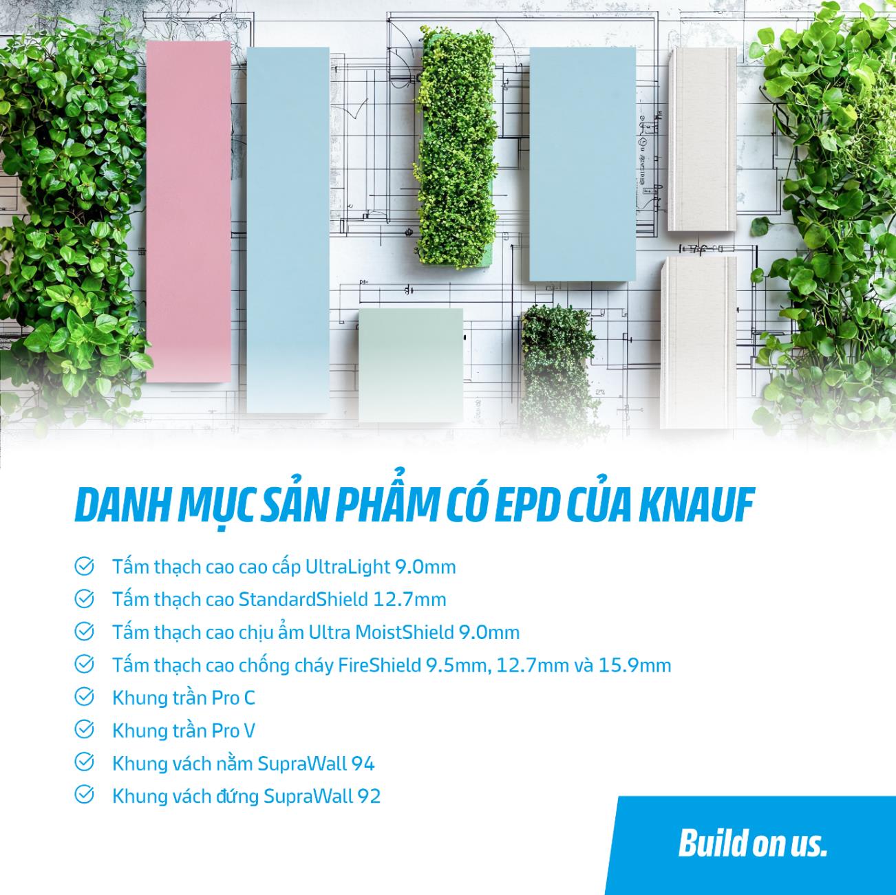 Knauf công bố EPD cho cả tấm thạch cao và khung kim loại - Ảnh 2.