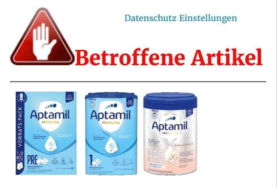 Đến lượt Aptamil Đức bị thu hồi- Ảnh 2. Đến lượt Aptamil Đức bị thu hồi- Ảnh 2.