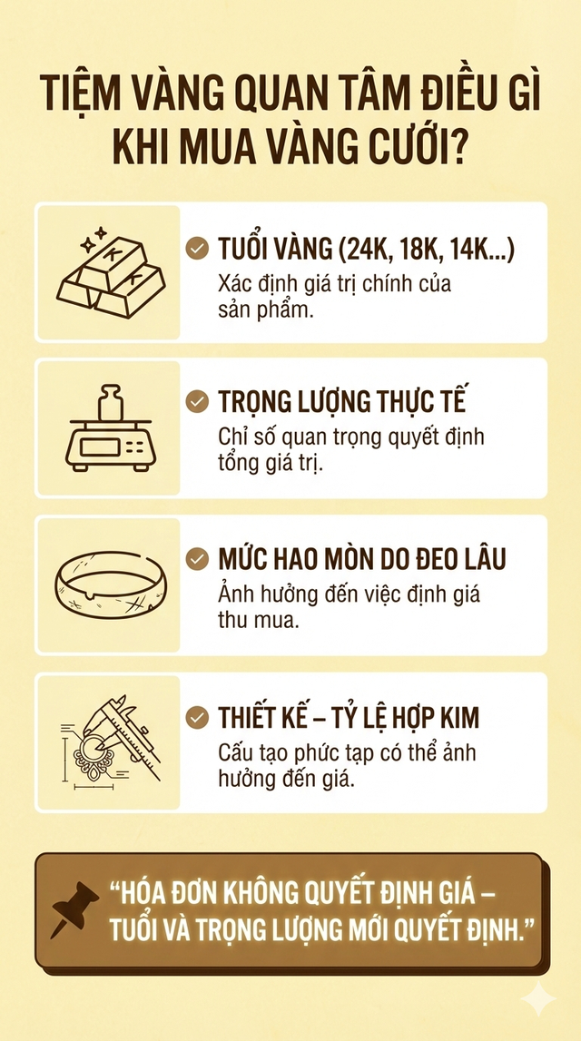 Bán vàng cưới không có giấy tờ có sao không? Nhiều người mang vàng đi bán mới biết điều này - Ảnh 4.