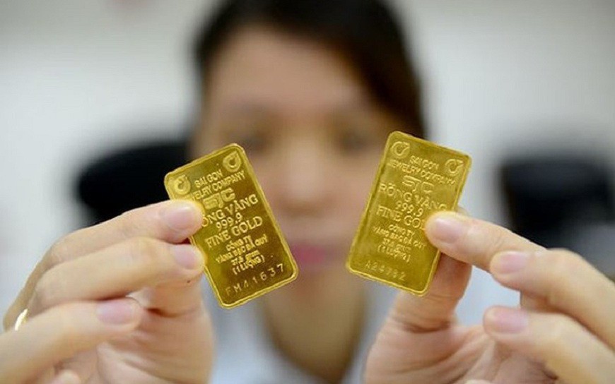 Giá vàng trở lại mốc cao nhất trong 2 tuần