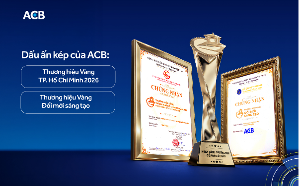 Từ gần 200 hồ sơ dự giải, ACB chinh phục hạng mục kép tại Thương hiệu Vàng TP.HCM 2026