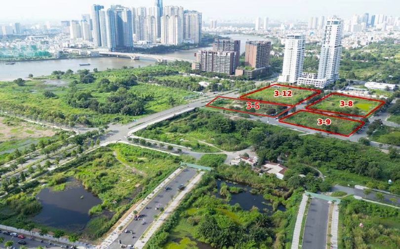 5 năm sau cú bỏ cọc chấn động Thủ Thiêm, 4 lô 'đất vàng' trở lại sàn với mức giá ấn tượng