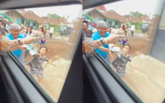 Nữ influencer xinh đẹp người Indonesia gây tranh cãi vì hành động ném tiền từ ôtô như 'bố thí' - Ảnh 1. Nữ influencer xinh đẹp người Indonesia gây tranh cãi vì hành động ném tiền từ ôtô như 'bố thí' - Ảnh 1.
