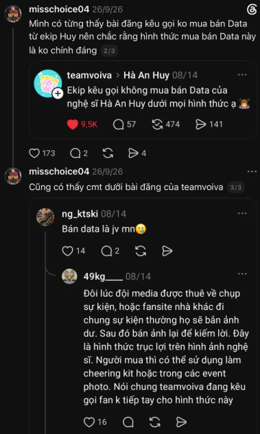 Phía sau những dòng “dư data, ib booking” rộ lên trên Threads: Cơn sốt ảnh sao Việt và vùng xám của văn hóa người hâm mộ - Ảnh 4.