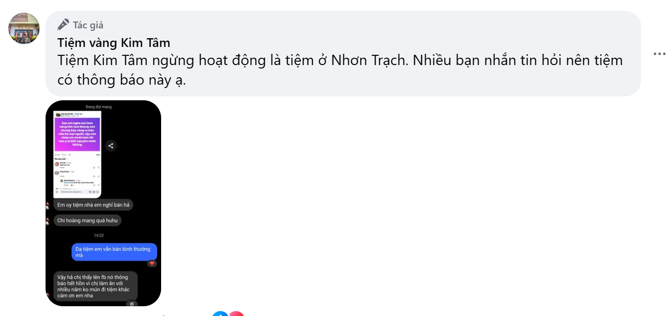 Tiệm vàng Kim Tâm ngừng hoạt động ở TP . HCM và giá vàng hiện tại ra sao? - Ảnh 3.