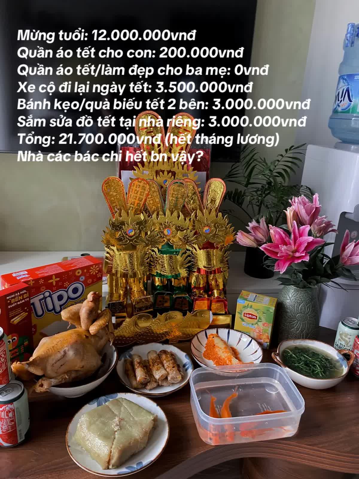 Vợ đảm ở Hà Nội dự trù chi tiêu Tết cho 3 gia đình gói gọn 21 triệu: Cành đào 300k, tuyết mai 90k... hoa rực rỡ khắp nhà- Ảnh 9.