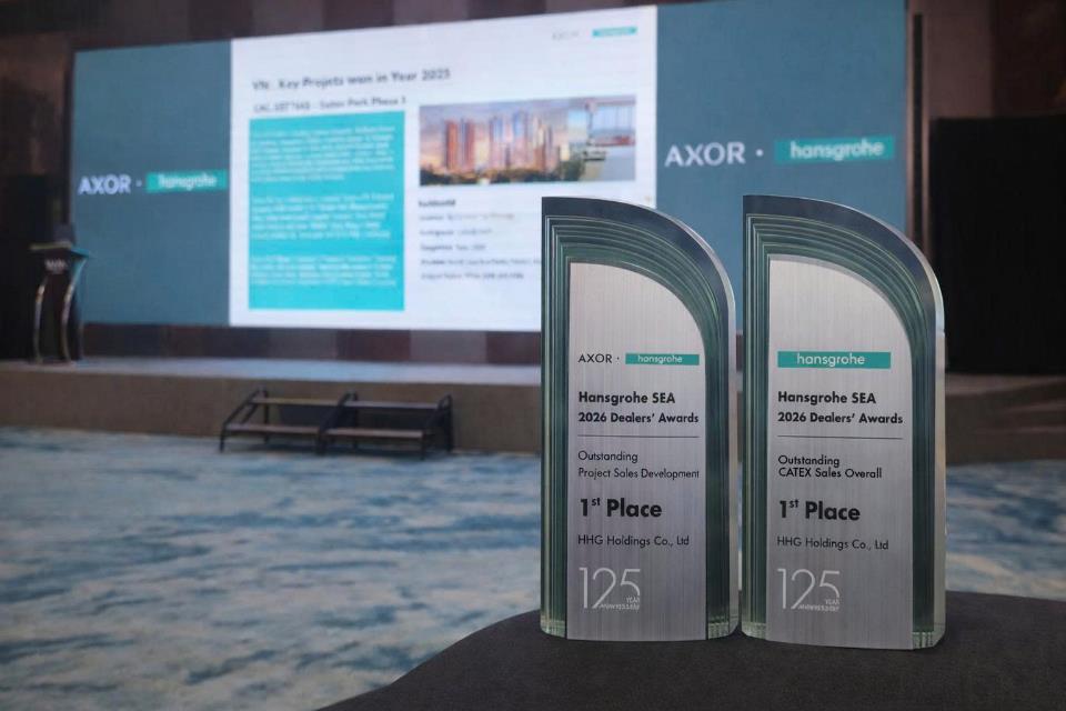 Bước tiến quốc tế: HHG được Hansgrohe vinh danh với 2 giải thưởng lớn - Ảnh 1.