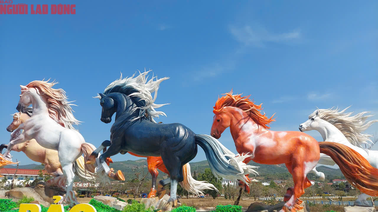 Dòng người đến "check-in" đàn linh vật ngựa oai phong ở Quảng Trị - Ảnh 11.