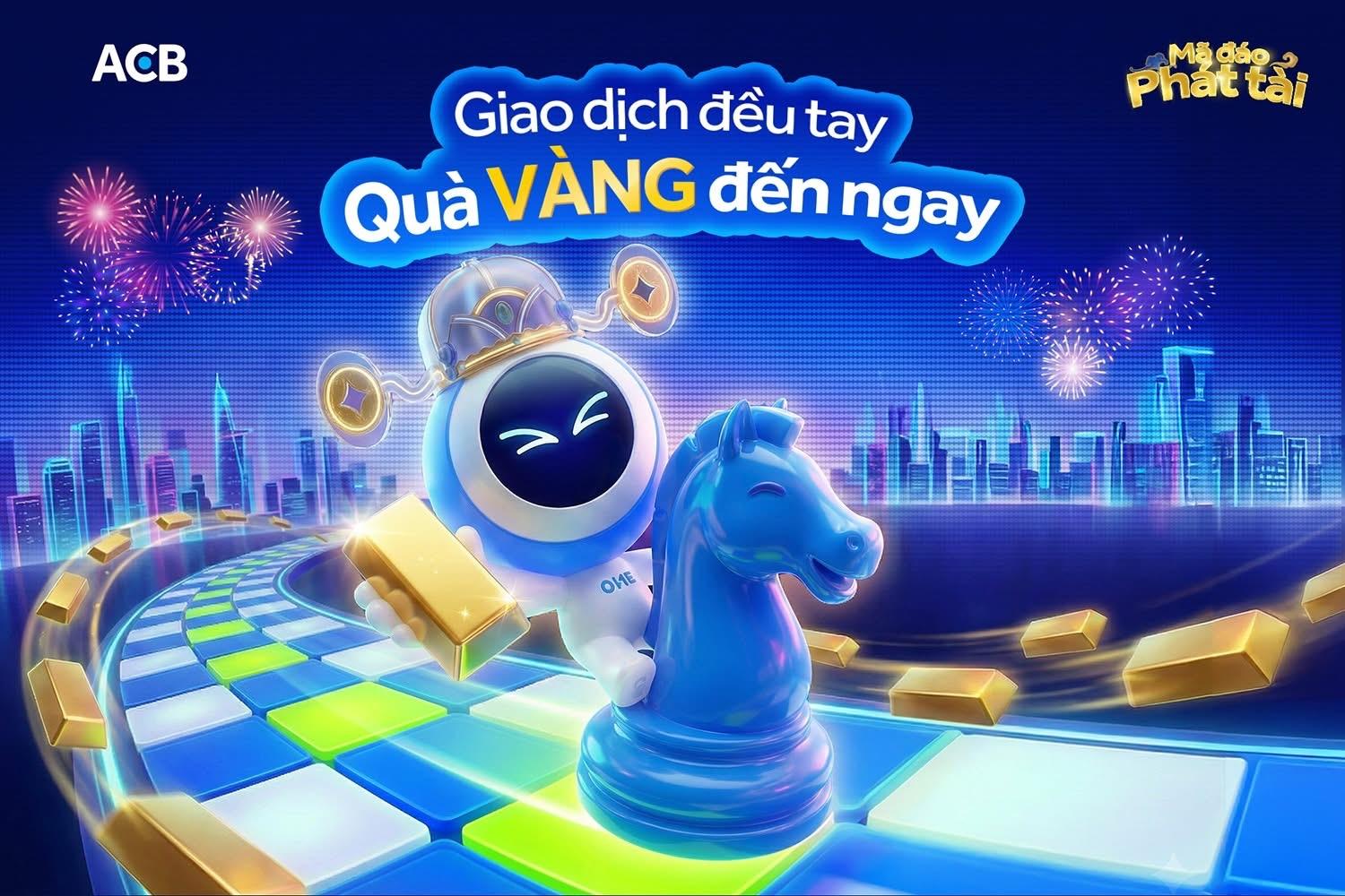 ACB chúc khách hàng một năm mới Mã đáo phát tài với chương trình khuyến mãi trúng hàng chục lượng vàng - Ảnh 1.