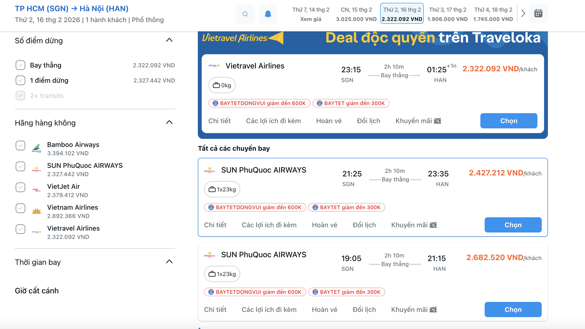 Giá vé máy bay Tết từ TPHCM đi Hà Nội bất ngờ giảm mạnh dịp 28 tháng Chạp 2026 - Ảnh 4. Giá vé máy bay Tết từ TPHCM đi Hà Nội bất ngờ giảm mạnh dịp 28 tháng Chạp 2026 - Ảnh 4.