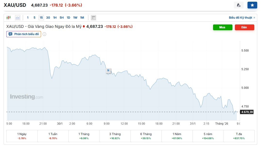 Giá vàng thế giới giảm kỷ lục 1 . 000 USD điều gì đang xảy ra trong năm 2026 - Ảnh 2.