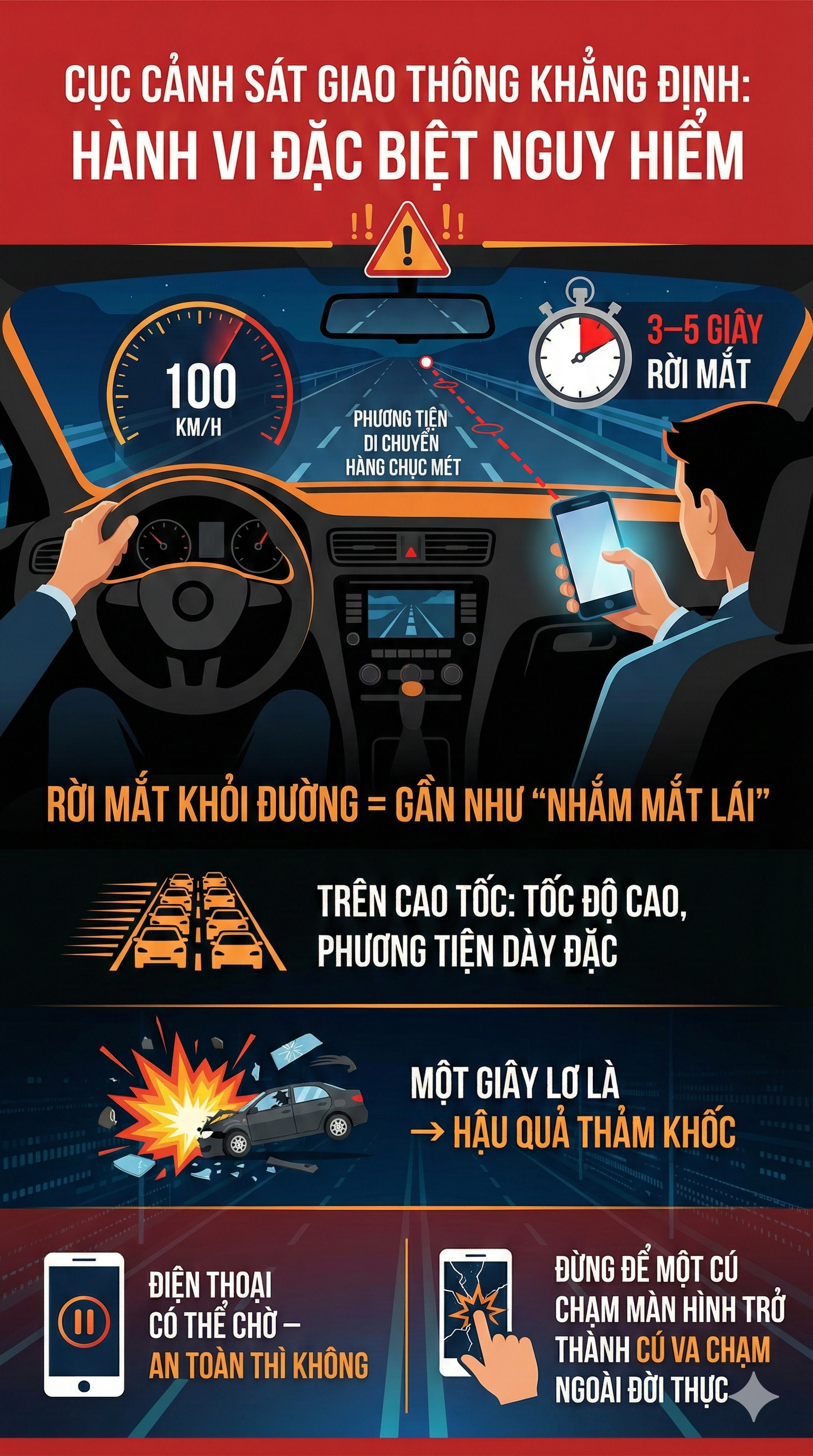 Cảnh báo đặc biệt về 1 lỗi trên cao tốc, Cục CSGT sẽ xử lý nghiêm tất cả các tài xế - Ảnh 4.