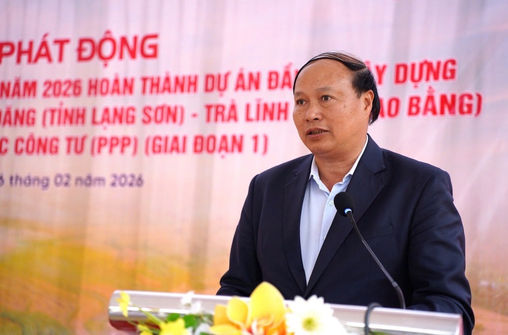 Dự án hạ tầng quốc gia cao tốc Đồng Đăng - Trà Lĩnh tiến vào giai đoạn then chốt 2026 - Ảnh 1. Dự án hạ tầng quốc gia cao tốc Đồng Đăng - Trà Lĩnh tiến vào giai đoạn then chốt 2026 - Ảnh 1.