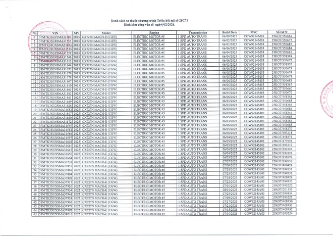 Nóng: Ford thu hồi 434 xe điện tại Việt Nam- Ảnh 1.
