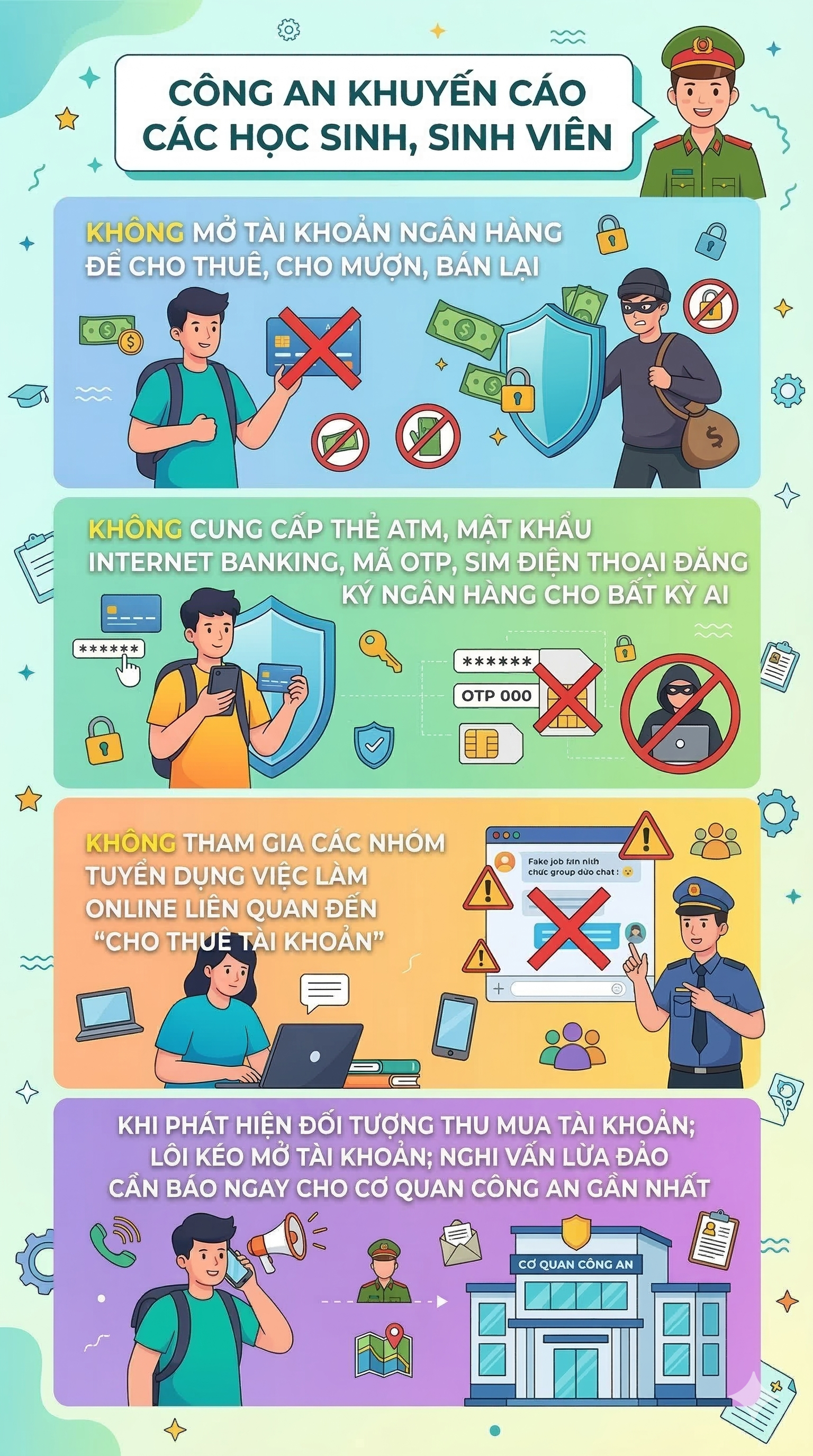 Xuất hiện lừa đảo tài khoản ngân hàng mới , học sinh cần cảnh giác ngay - Ảnh 2.