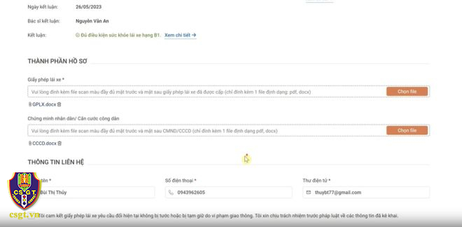 Hướng dẫn các bước CẤP ĐỔI GIẤY PHÉP LÁI XE TRỰC TUYẾN- Ảnh 10. Hướng dẫn các bước CẤP ĐỔI GIẤY PHÉP LÁI XE TRỰC TUYẾN- Ảnh 10.