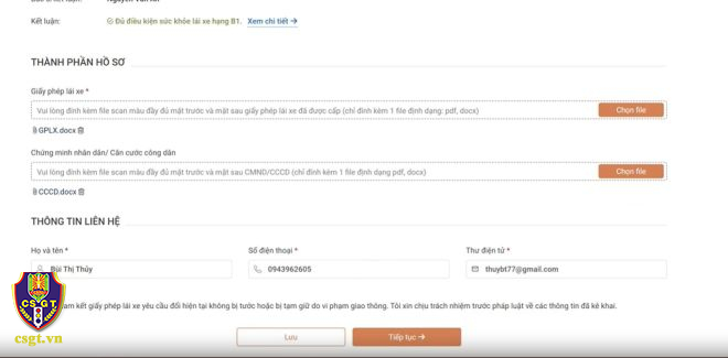 Hướng dẫn các bước CẤP ĐỔI GIẤY PHÉP LÁI XE TRỰC TUYẾN- Ảnh 11. Hướng dẫn các bước CẤP ĐỔI GIẤY PHÉP LÁI XE TRỰC TUYẾN- Ảnh 11.