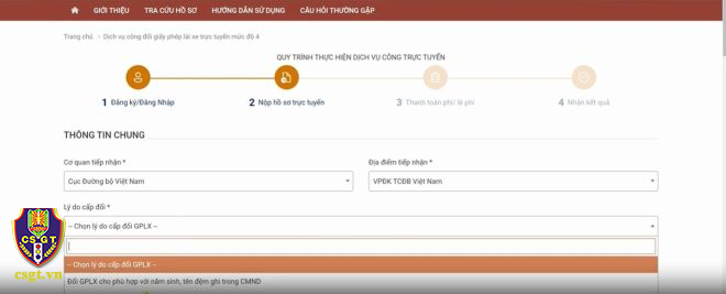 Hướng dẫn các bước CẤP ĐỔI GIẤY PHÉP LÁI XE TRỰC TUYẾN- Ảnh 3. Hướng dẫn các bước CẤP ĐỔI GIẤY PHÉP LÁI XE TRỰC TUYẾN- Ảnh 3.
