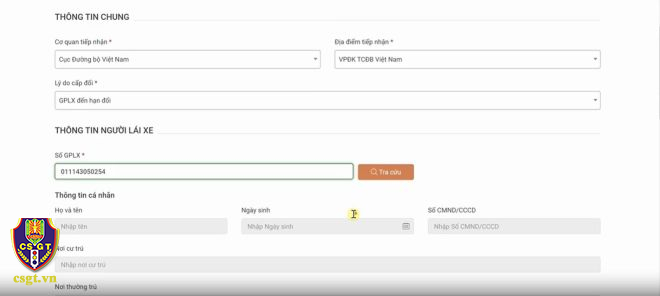 Hướng dẫn các bước CẤP ĐỔI GIẤY PHÉP LÁI XE TRỰC TUYẾN- Ảnh 4. Hướng dẫn các bước CẤP ĐỔI GIẤY PHÉP LÁI XE TRỰC TUYẾN- Ảnh 4.