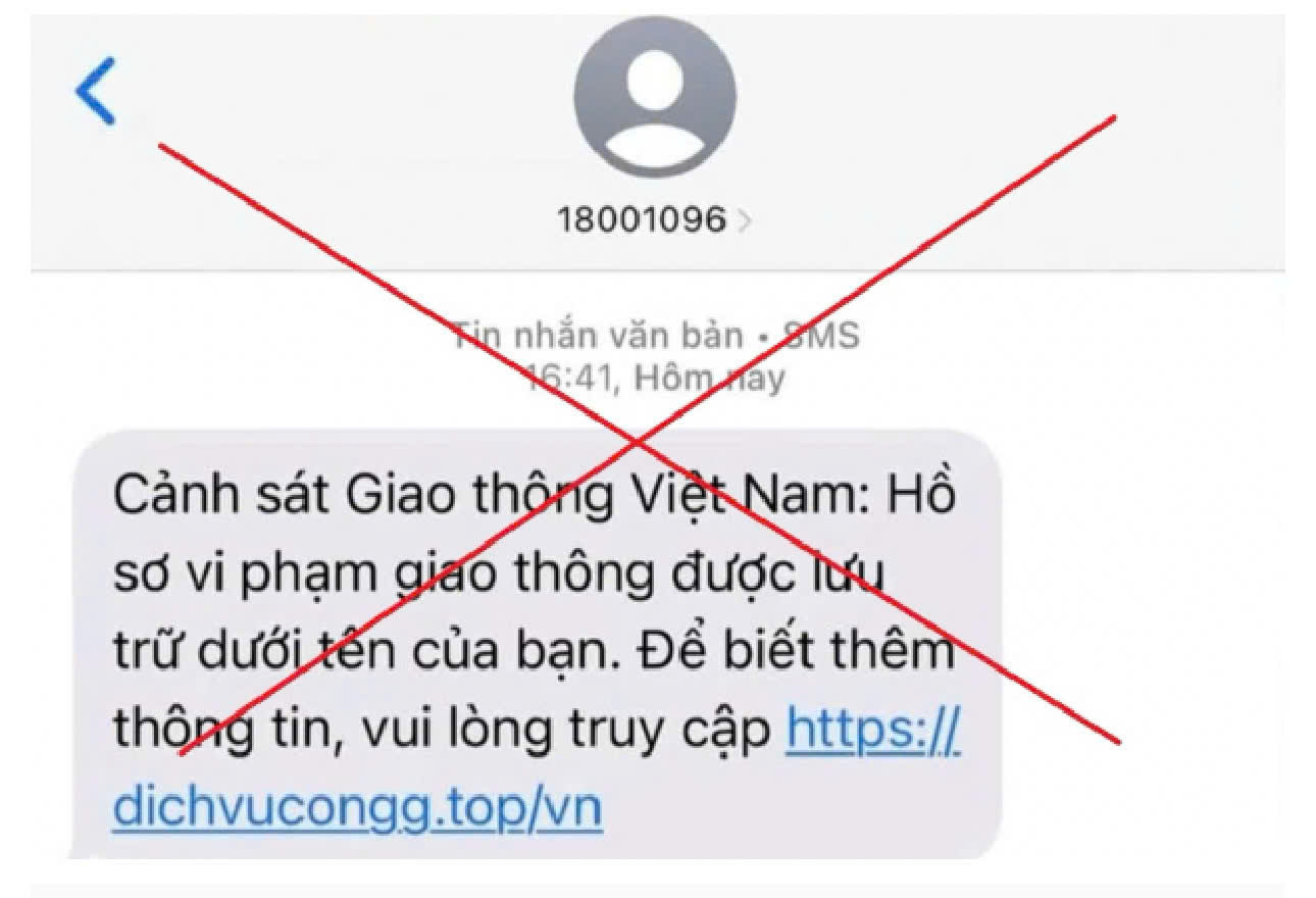 Cảnh báo lừa đảo tin nhắn mạo danh cảnh sát giao thông năm 2026 - Ảnh 1. Cảnh báo lừa đảo tin nhắn mạo danh cảnh sát giao thông năm 2026 - Ảnh 1.