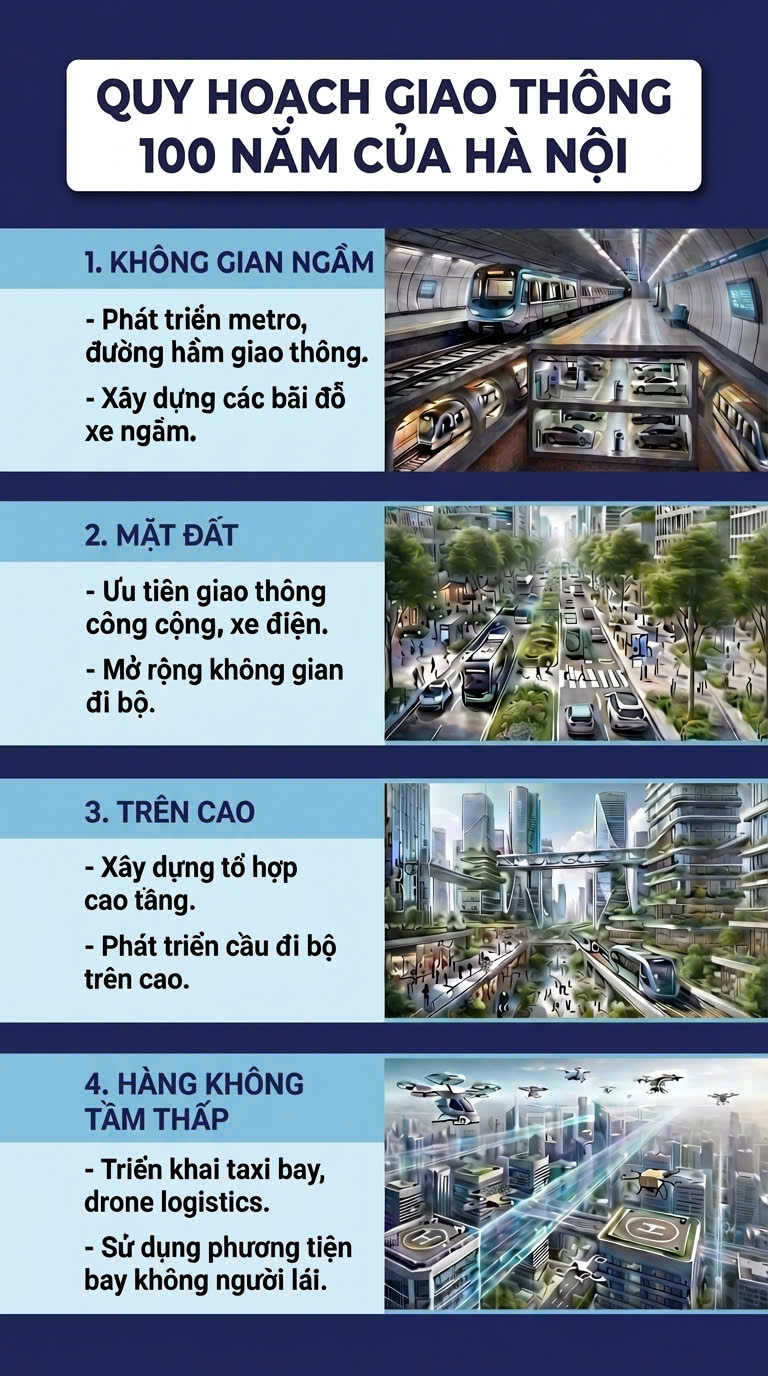 Taxi bay, drone giao hàng được đề xuất trong quy hoạch 100 năm của Hà Nội như thế nào? - Ảnh 1.