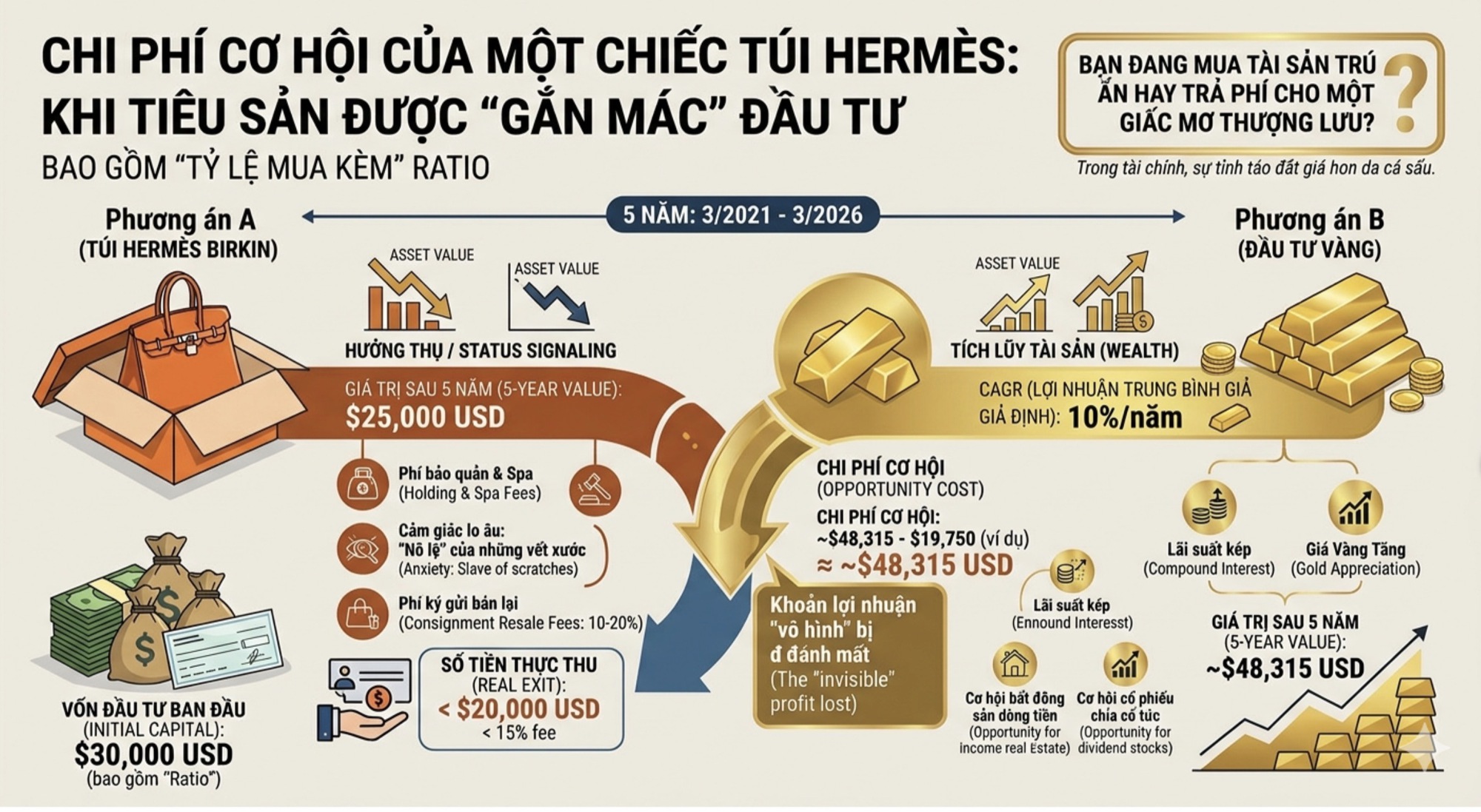 Lãi 15 % từ túi Hermès: Đầu tư xa xỉ và cái bẫy giá trị thực 2026 - Ảnh 3. Lãi 15 % từ túi Hermès: Đầu tư xa xỉ và cái bẫy giá trị thực 2026 - Ảnh 3.