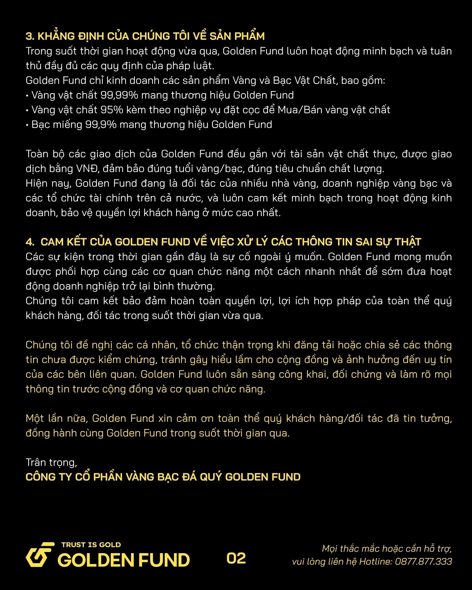 Golden Fund tạm dừng hoạt động: Lời xin lỗi trước tin đồn lừa đảo - Ảnh 4. Golden Fund tạm dừng hoạt động: Lời xin lỗi trước tin đồn lừa đảo - Ảnh 4.