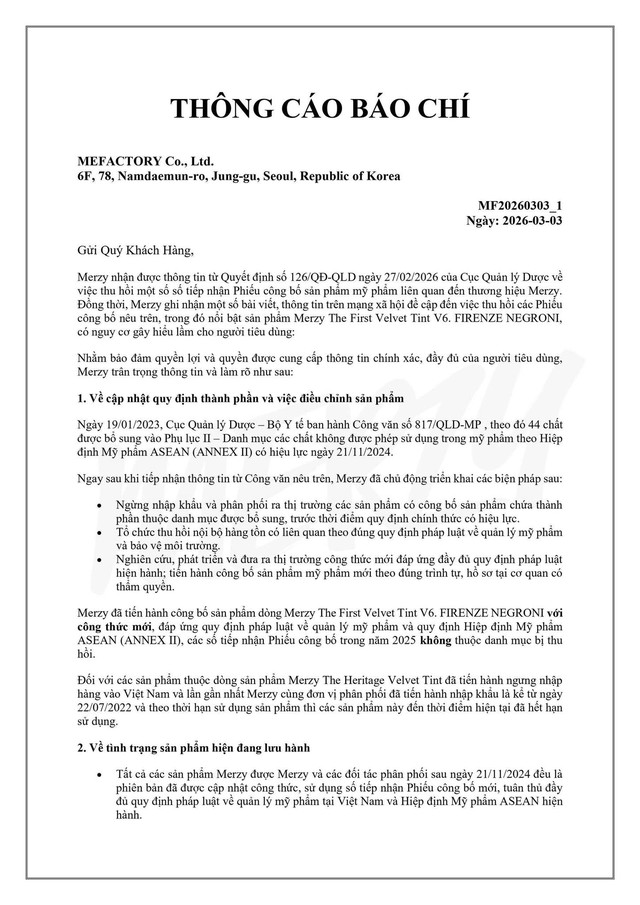 Thông tin khẩn về thu hồi mỹ phẩm - Ảnh 2. Thông tin khẩn về thu hồi mỹ phẩm - Ảnh 2.