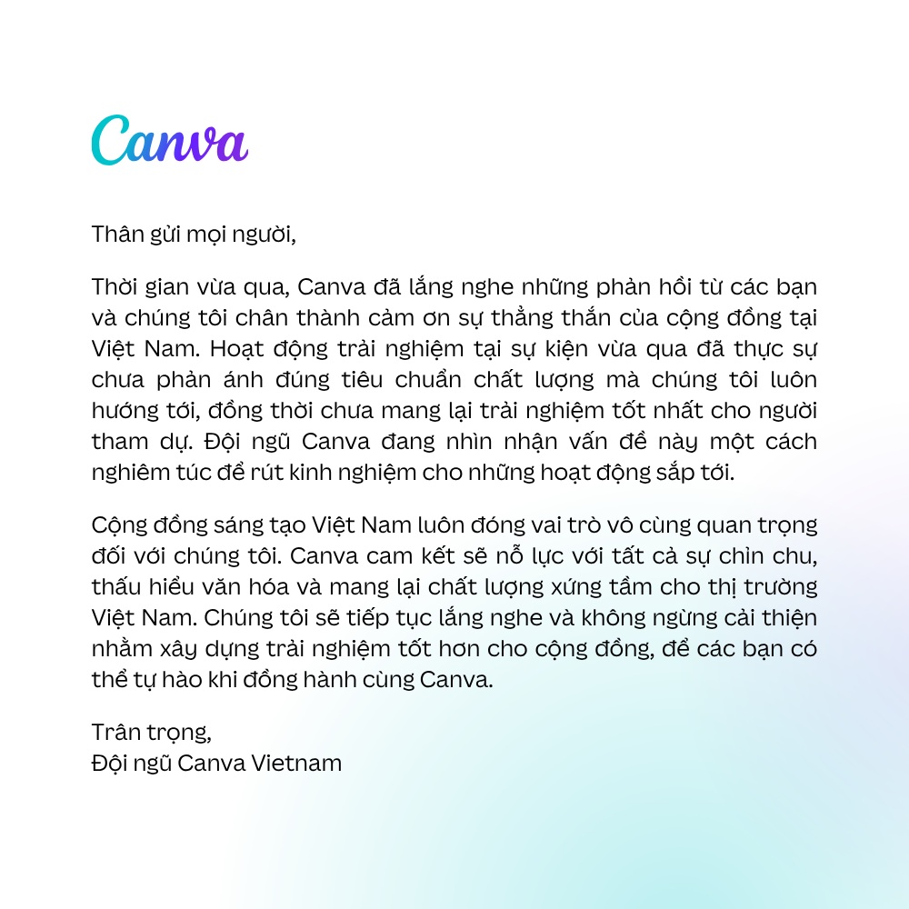 Canva lên tiếng sau sự kiện ra mắt tại Việt Nam gây thất vọng - Ảnh 1.