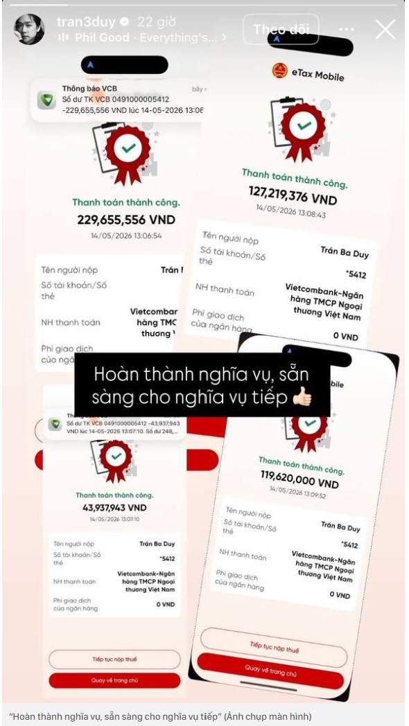 Nộp thuế hơn nửa tỷ đồng, KOL hé lộ thu nhập “khủng” - Ảnh 1.