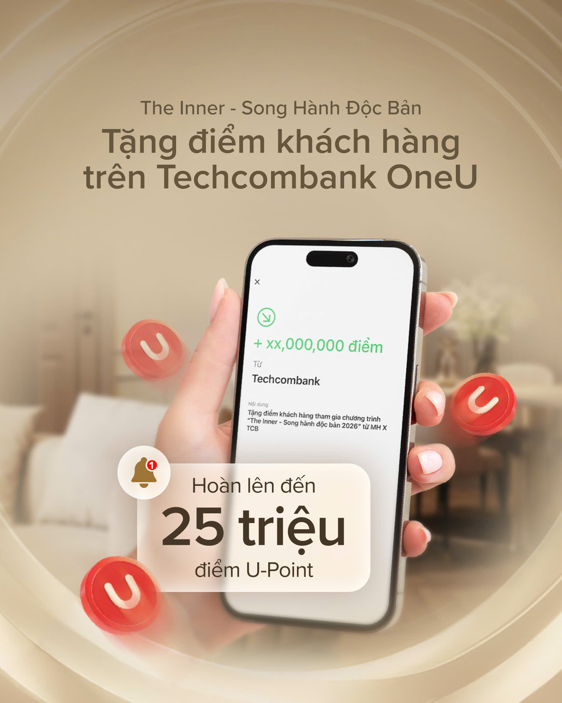 Techcombank và Masterise Homes tặng 45 tỷ điểm U-Point cho gần 11 nghìn hội viên chương trình The Inner - Ảnh 1. Techcombank và Masterise Homes tặng 45 tỷ điểm U-Point cho gần 11 nghìn hội viên chương trình The Inner - Ảnh 1.