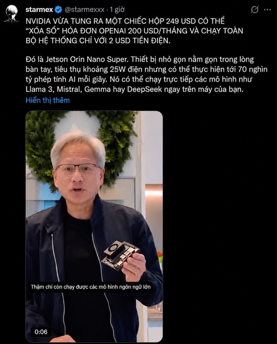 Nvidia có chiếc máy AI giá ngang ChatGPT Pro, nhưng biến hóa đơn AI 200 USD/tháng thành 2 USD tiền điện - Ảnh 1.