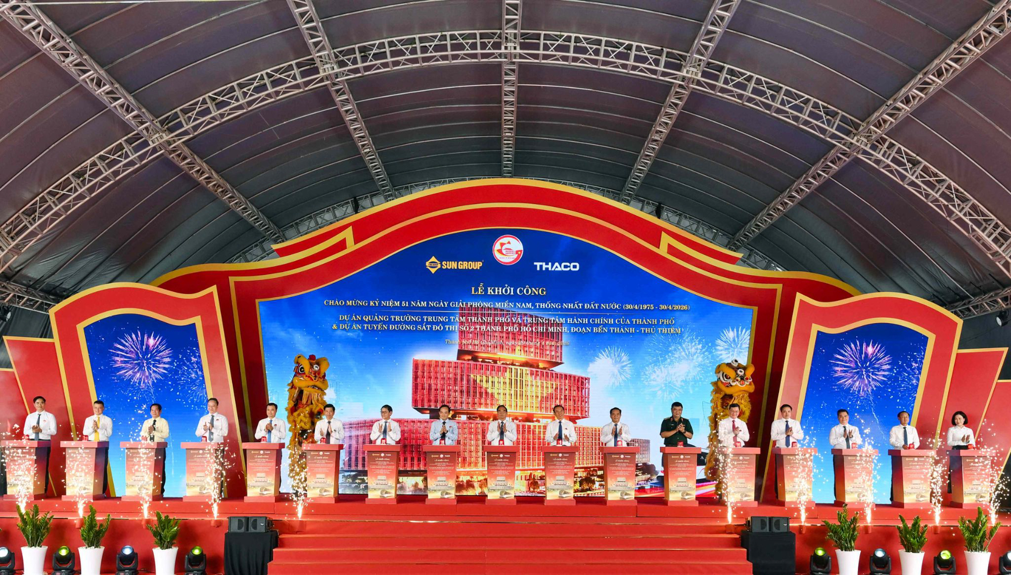 Toàn cảnh khu đất chỉ cách phường Sài Gòn một cây cầu, vừa khởi công xây dựng trung tâm hành chính gần 30.000 tỷ - Ảnh 1.