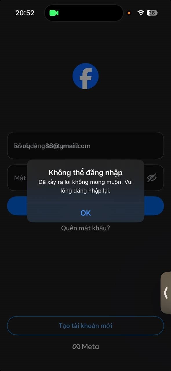 Facebook sập trên diện rộng , người dùng Việt ngơ ngác vì bị văng ứng dụng - Ảnh 3. Facebook sập trên diện rộng , người dùng Việt ngơ ngác vì bị văng ứng dụng - Ảnh 3.
