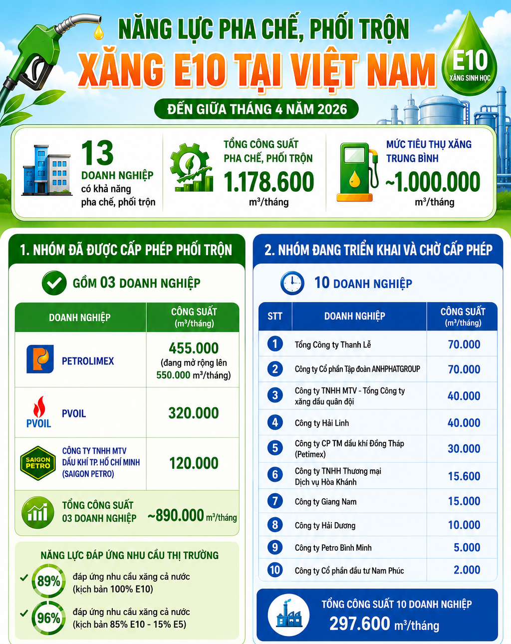 Xăng E10 và tương lai năng lượng tái tạo tại Việt Nam năm 2026 - Ảnh 1.