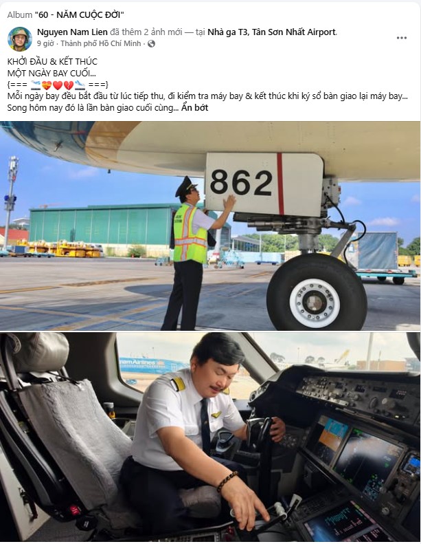 Phi công kỳ cựu của hàng không Việt Nam vừa chia tay bầu trời sau 45 năm cống hiến với 8.000 chuyến bay an toàn - Ảnh 1. Phi công kỳ cựu của hàng không Việt Nam vừa chia tay bầu trời sau 45 năm cống hiến với 8.000 chuyến bay an toàn - Ảnh 1.