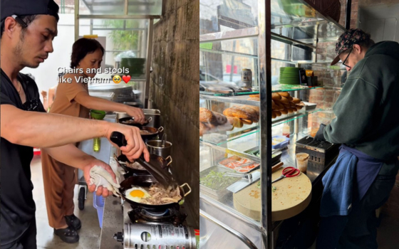 Nhìn cái bàn xếp, cái ghế nhựa trong hẻm ai mà ngờ đây lại là quán Việt ở New York, cho đến khi trả 730.000 cho phần bò né - Ảnh 4. Nhìn cái bàn xếp, cái ghế nhựa trong hẻm ai mà ngờ đây lại là quán Việt ở New York, cho đến khi trả 730.000 cho phần bò né - Ảnh 4.