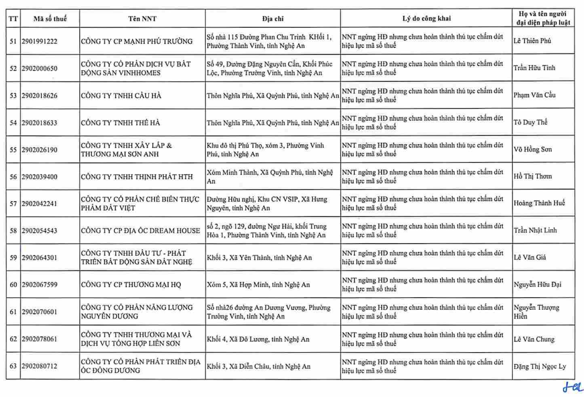 Cơ quan thuế gửi thông báo quan trọng đến 397 người nộp thuế có tên trong danh sách sau - Ảnh 8.