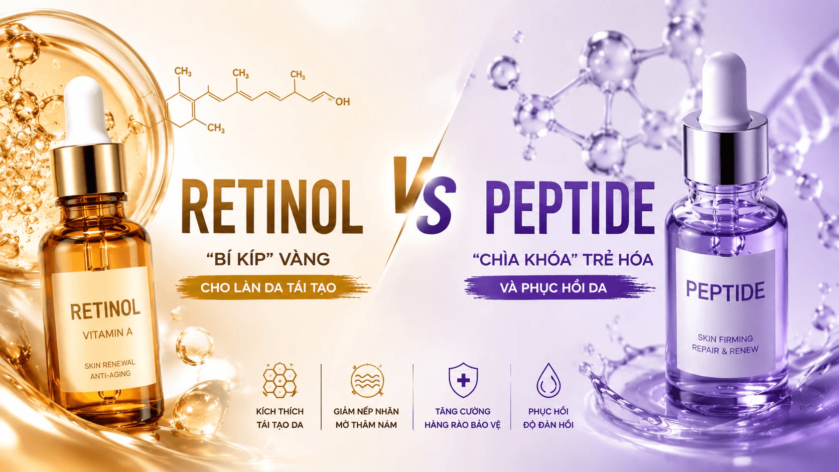 Peptide vs Retinol: Cuộc chiến chống lão hóa năm 2026 - Ảnh 1.