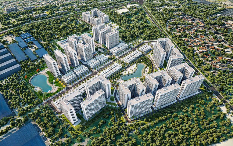 Phối cảnh dự án nhìn từ trên cao 