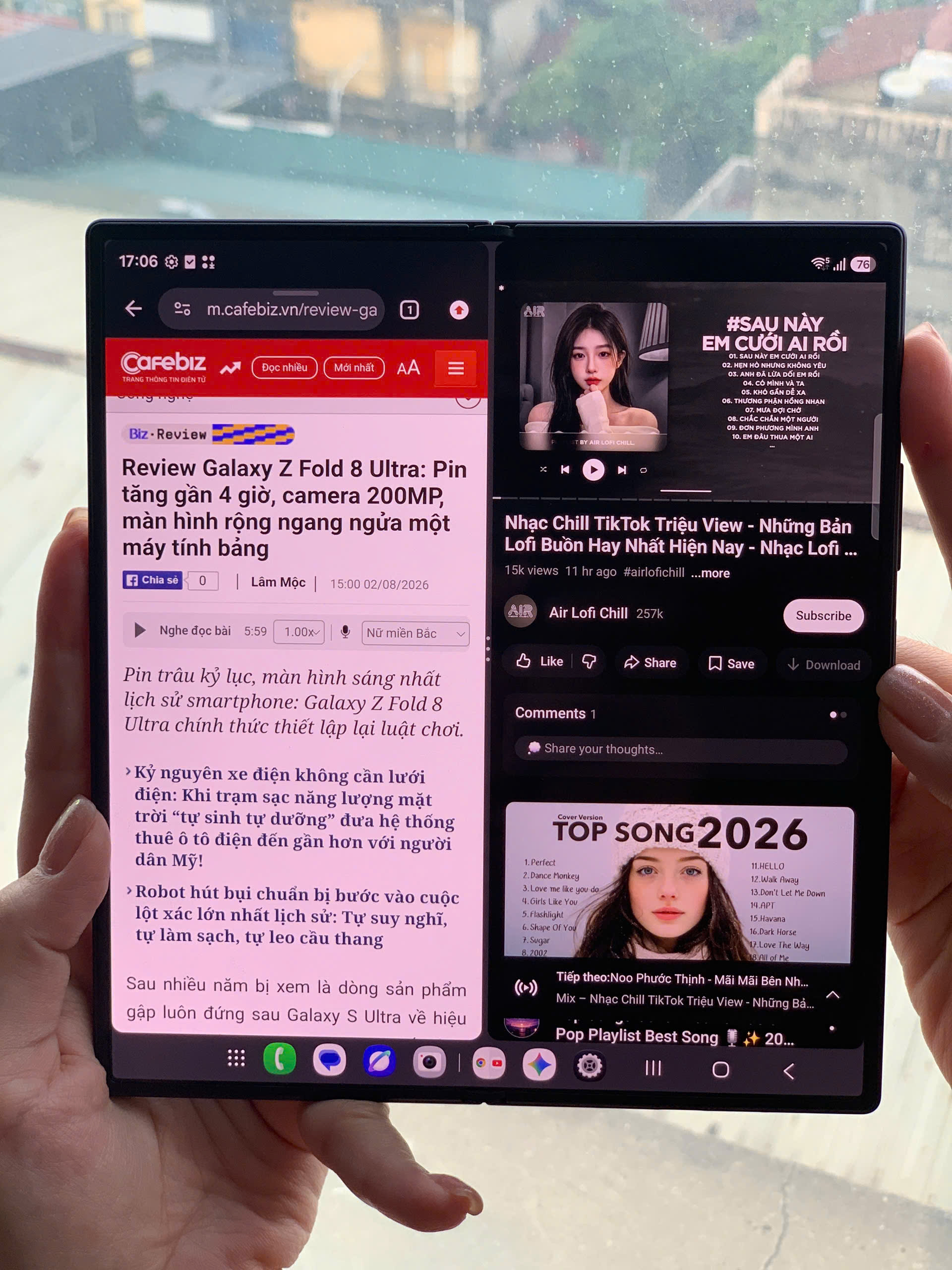 Samsung Galaxy Z Fold 8 Ultra: Trải nghiệm thực tế vượt trội năm 2026 - Ảnh 4. Samsung Galaxy Z Fold 8 Ultra: Trải nghiệm thực tế vượt trội năm 2026 - Ảnh 4.