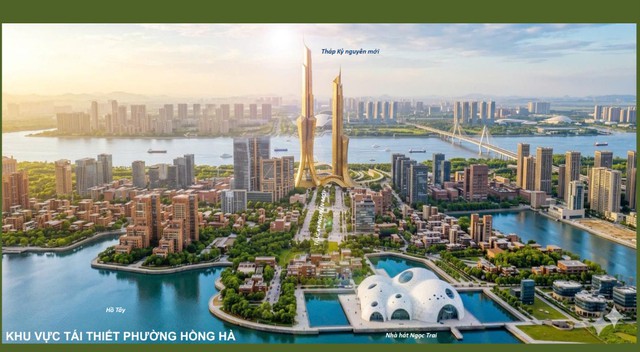 Hé lộ phối cảnh 'siêu' Tháp Kỷ nguyên 109 tầng dự kiến xây bên sông Hồng   - Ảnh 2.