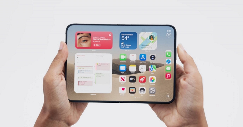 Chính thức: Không có iPhone Fold hay Ultra, Apple gọi iPhone gập đầu tiên là iPhone Duo, gây bất ngờ với màn hình trong gần như trơn láng hoàn hảo - Ảnh 1.