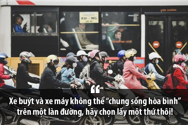 Tiến sĩ Lương Hoài Nam: Xe buýt và xe máy không thể chung sống hòa bình trên một làn đường, hãy chọn một thứ thôi! - Ảnh 1.