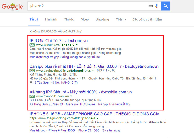 Quảng cáo Adwords