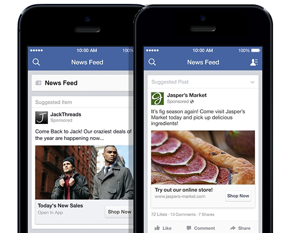Quảng cáo trên Facebook đáp ứng đúng nhu cầu native ads - không giàm gián đoạn trải nghiệm người dùng và cũng truyền tải được thông điệp rõ ràng hơn.
