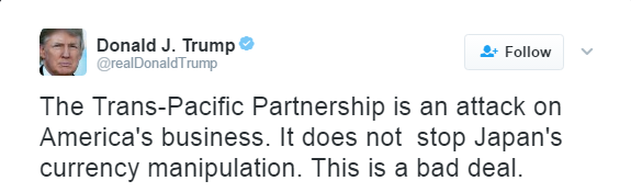 
TPP là một đòn giáng đối với các doanh nghiệp Mỹ. Nó cũng không ngăn chặn trò thao túng tiền tệ của Nhật Bản.

Thật là một hiệp định tồi tệ

